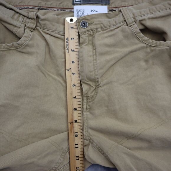 Rei Shorts Mens 38 Brown High Waist Flat Front 5 Pocket Design Casual Chino - Picture 6 of 15